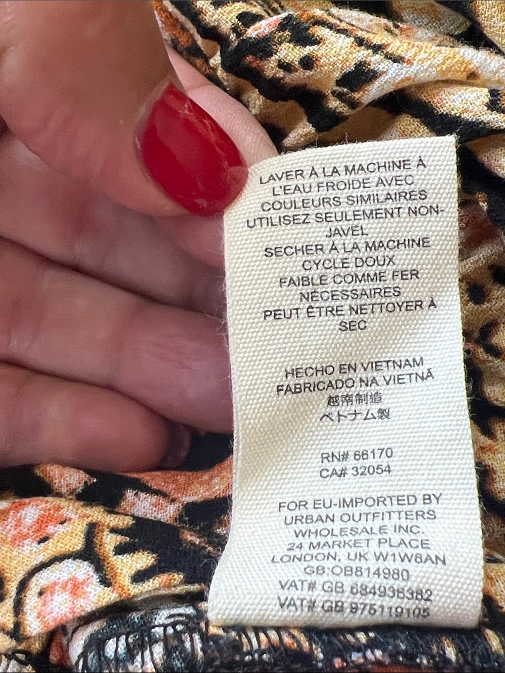 Free People Orange and Gold Paisley V-Neck Long Sleeve Crop Top - Picture 12 of 13